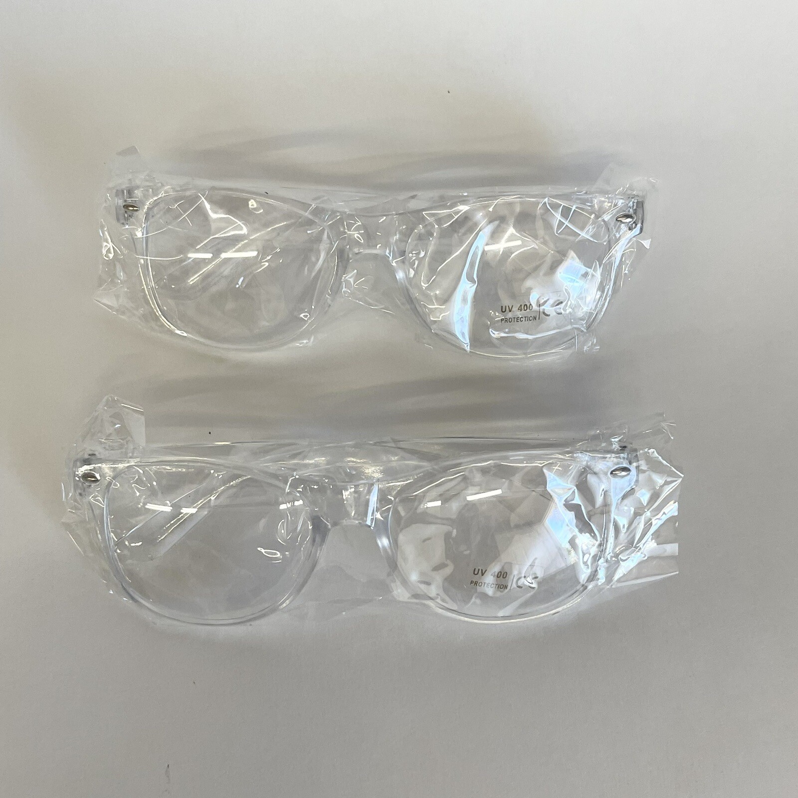 2 Clear Lens Glasses Rectangle Frame Transparent Fashion Eyewear UV 400 Protect