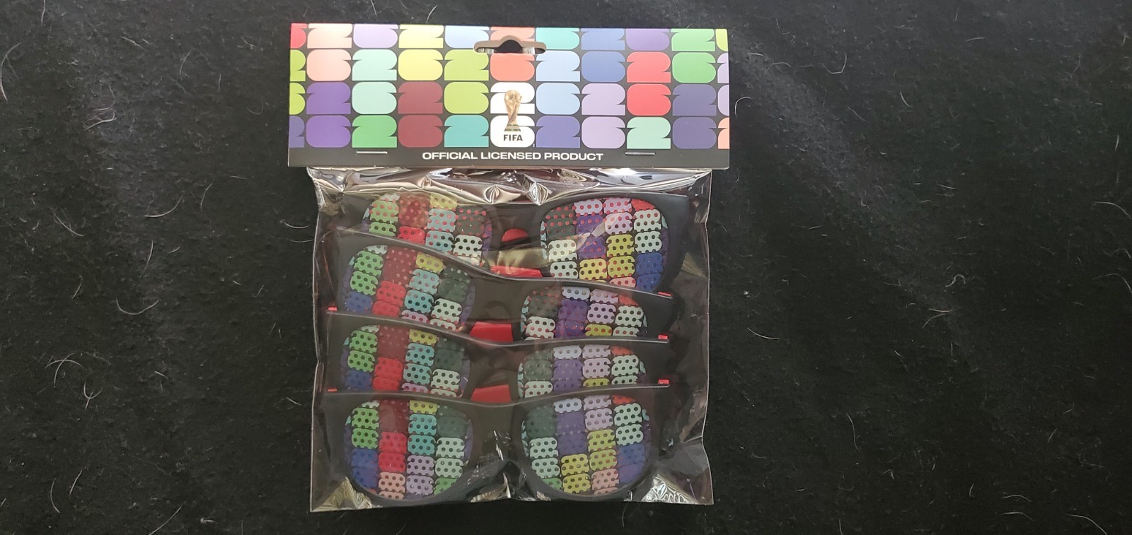 FIFA Unisex Round Sunglasses Lightweight Black Plastic Frame Tinted Multicolor