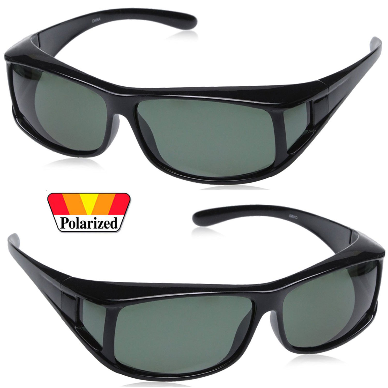 Fit Over Polarized Sunglasses Anit Glare Over Prescription Glasses Smoke Lens