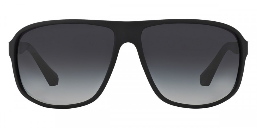 Emporio Armani Man Sunglasses EA4029 50638G 64mm Rubber Black – Grey Lens – NEW