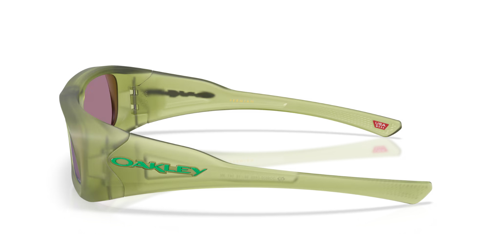 Oakley PERMIAN Sunglasses OO9520-0459 Matte Transparent Fern W/ PRIZM Jade Lens