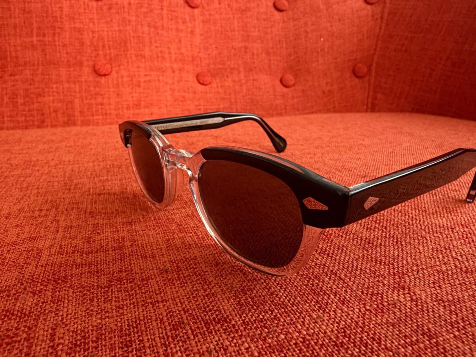 MOSCOT Lemtosh Sun Sunglasses | Black Crystal | 44mm | G-15 Polarized Glass Lens