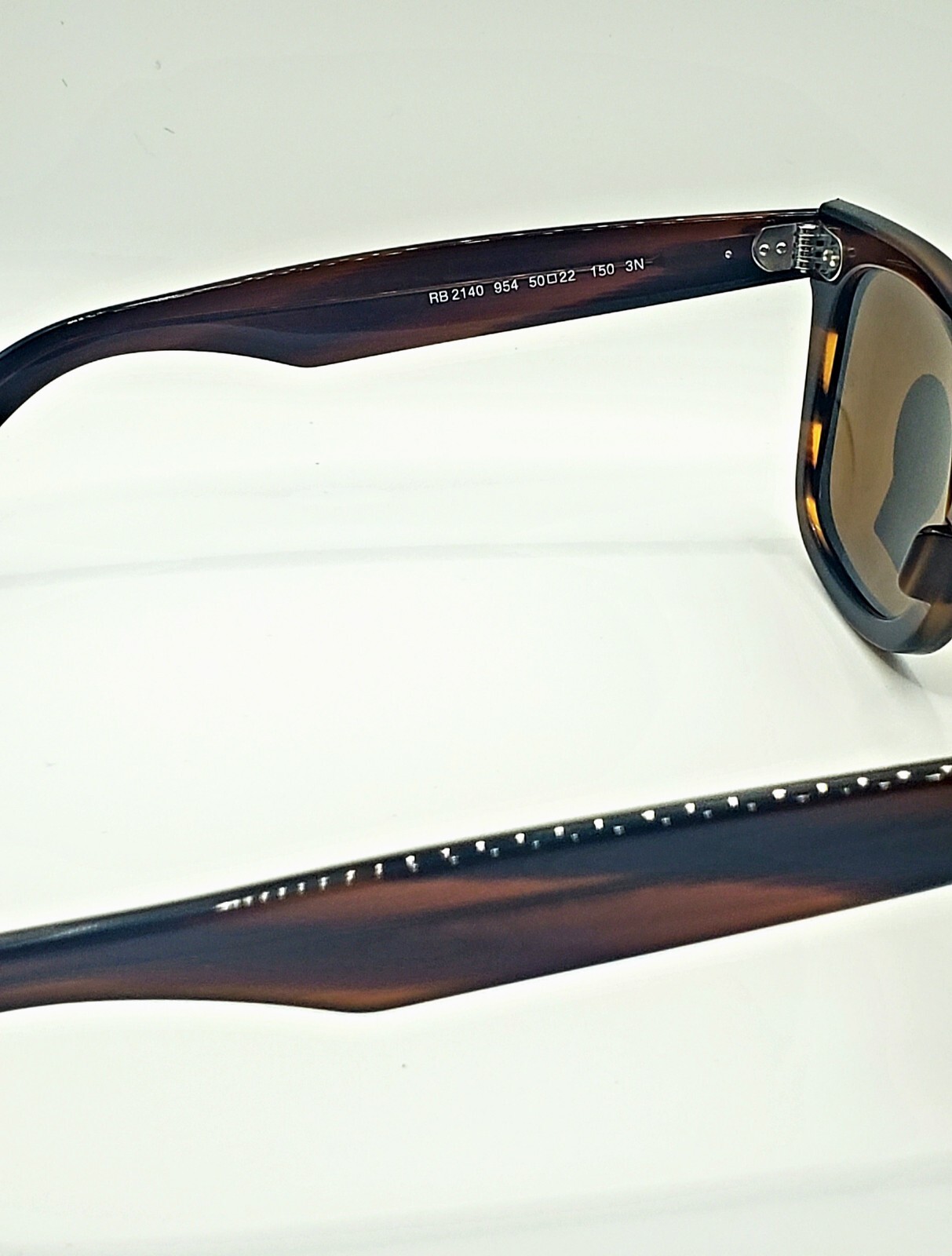 RayBan Wayfarer RB2140 954 Stripped Havana Frame B-15 Brown Lens 50MM