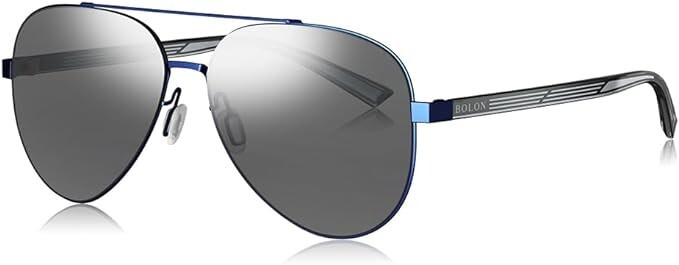 BOLON Classic Aviator Nylon Lens Polarized UV400 Unisex Sunglasses BL8030