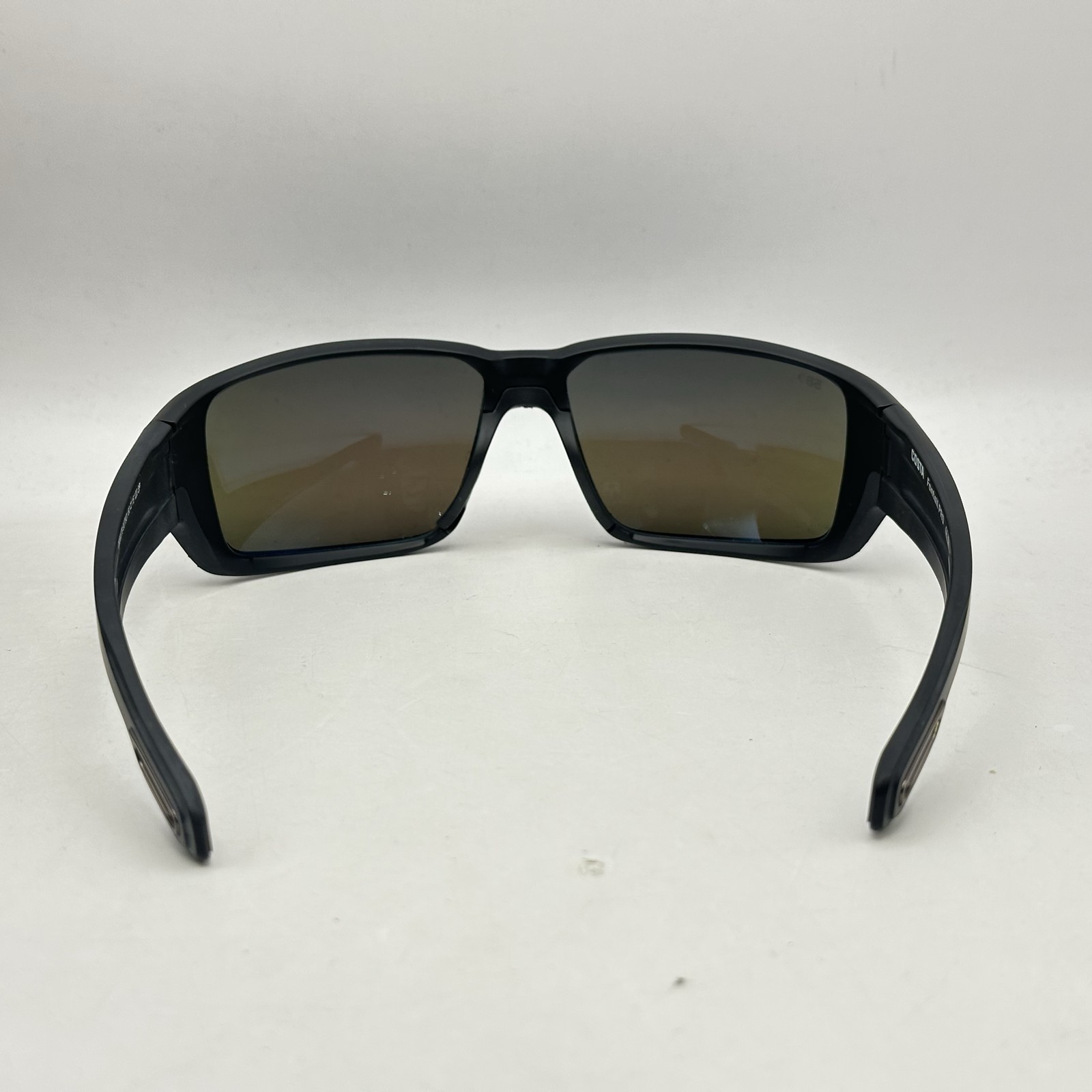 Costa Del Mar Mens Fantail Pro 580G Polarized Mirror Wrap Sunglasses Black/Blue