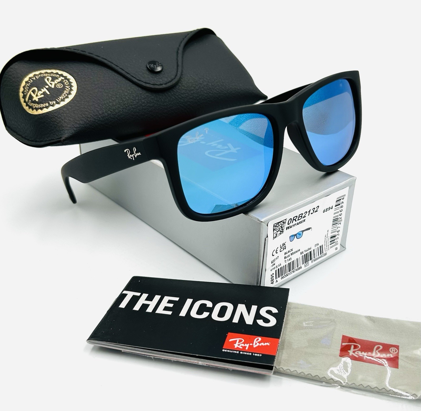 Ray-Ban Polarized Sunglasses Rb4165 Blue Mirror Lens 622/55 Men Sport Sunglasses