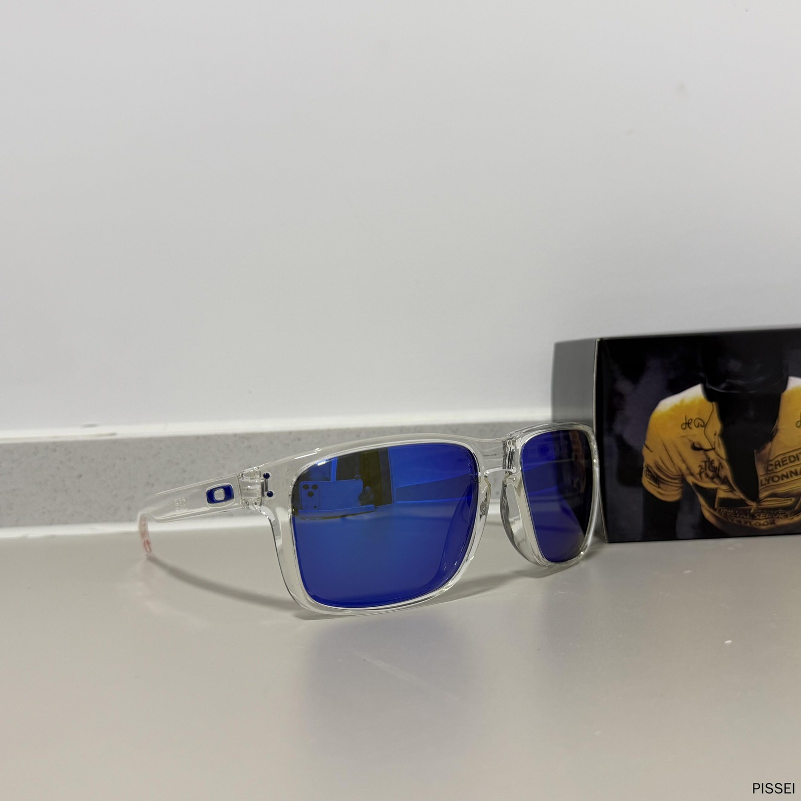 Oakley HOLBROOK PRIZM XXL9487 Transparent Frame Sunglasses with Dark Blue IN BOX