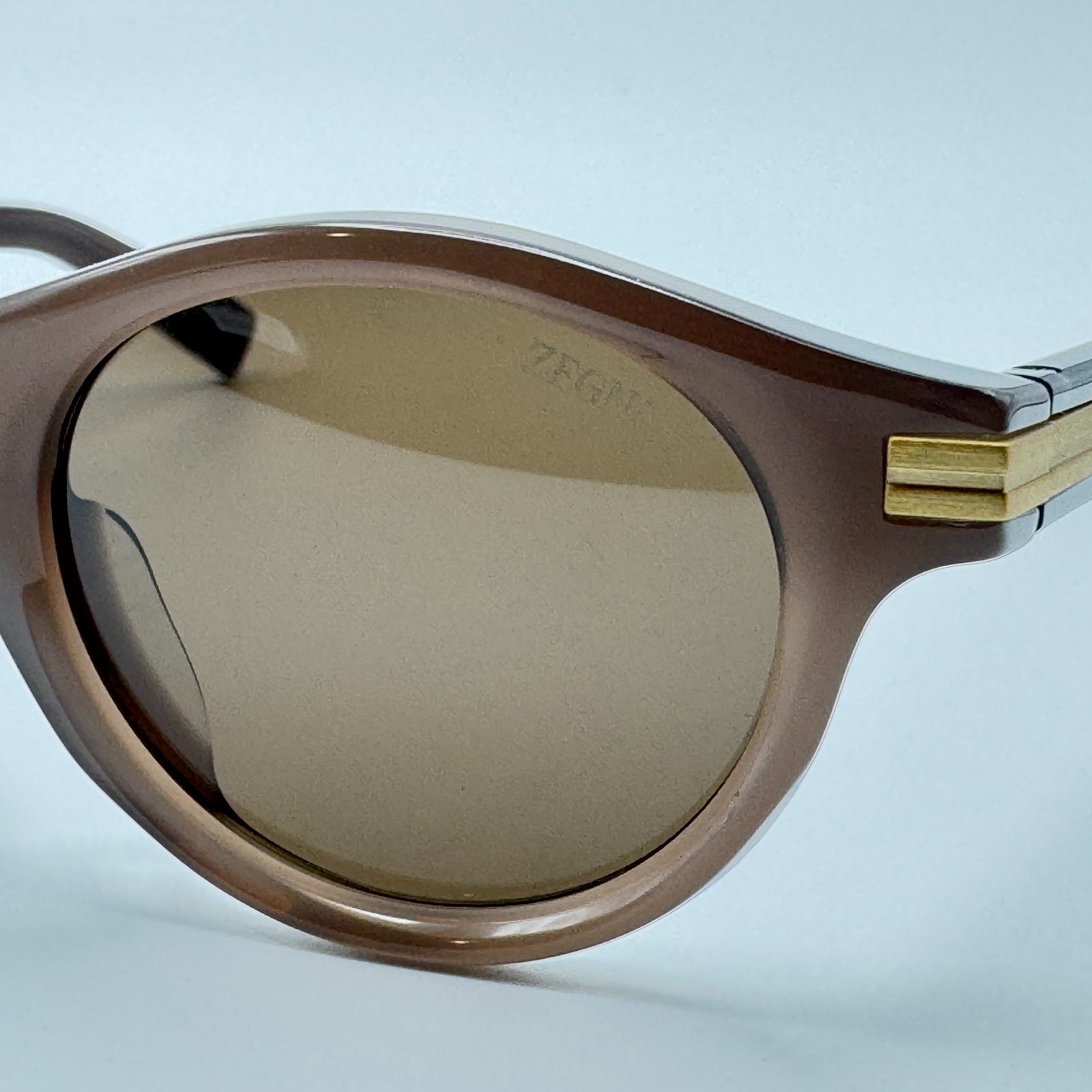 Ermenegildo Zegna Sunglasses EZ0271 48E Shiny Dark Brown Frame Brown Lens 48mm