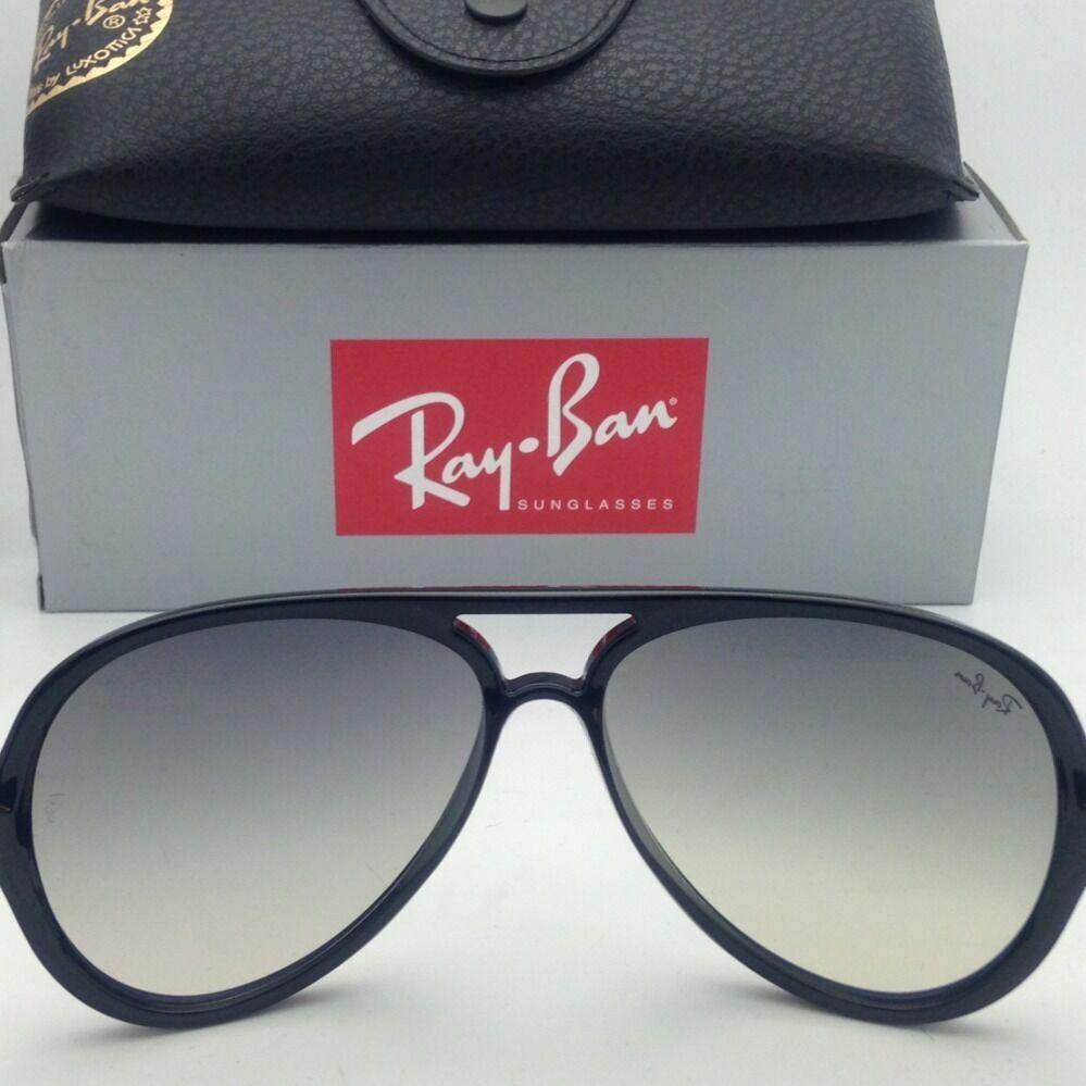 New RAY-BAN Sunglasses RB 4125 CATS 5000 601/32 59-13 Black w/Grey Gradient Lens
