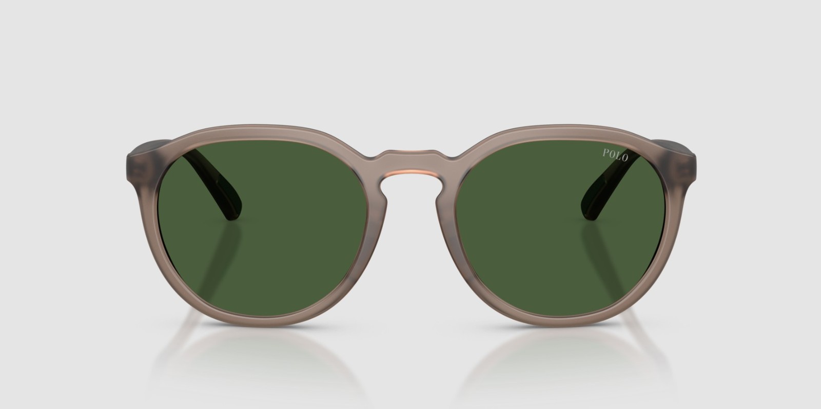 POLO PH4232U 631371 Matte Transparent Brown Bottle Green 53 mm Men’s Sunglasses