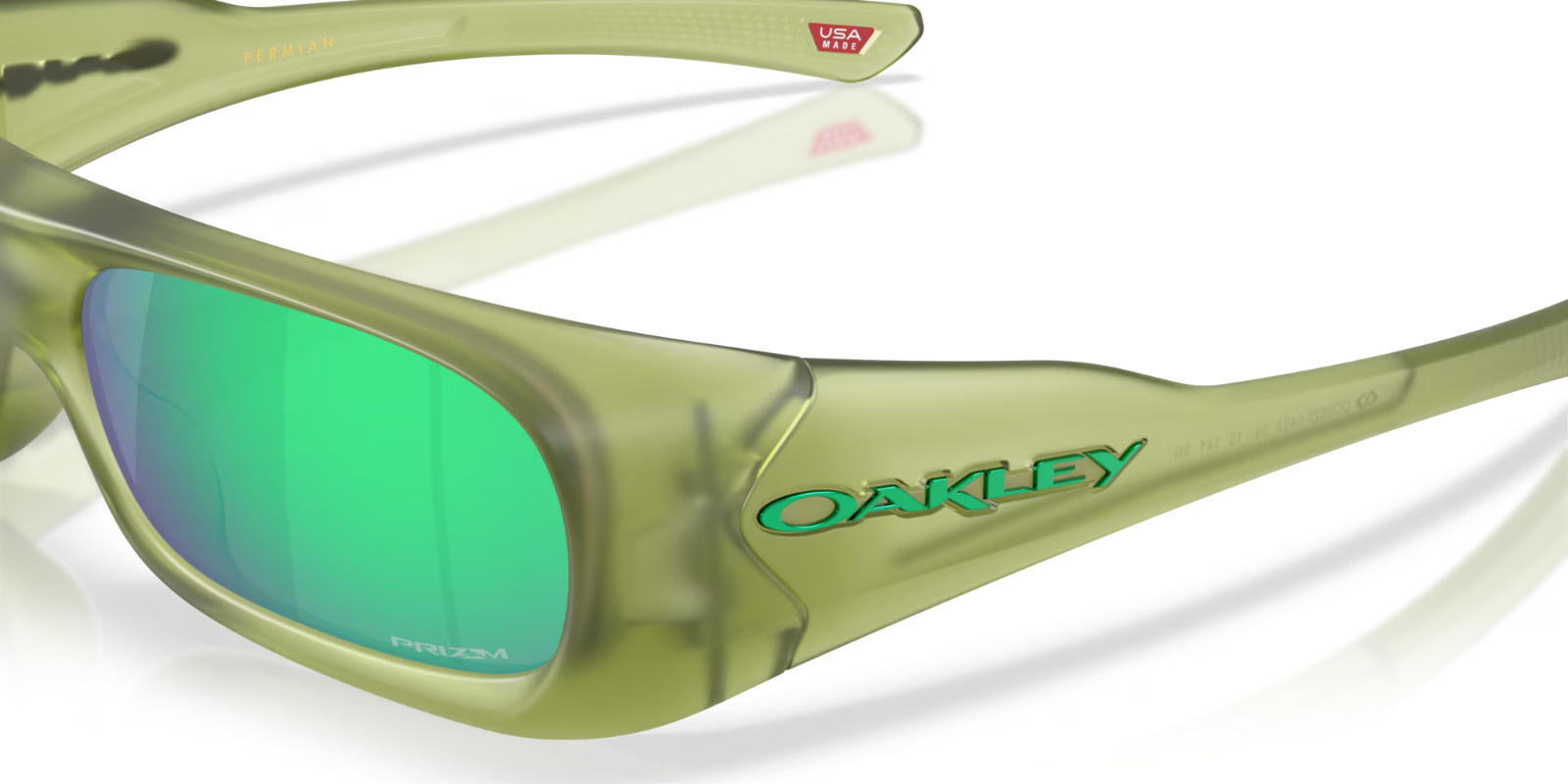 Oakley PERMIAN Sunglasses OO9520-0459 Matte Transparent Fern W/ PRIZM Jade Lens
