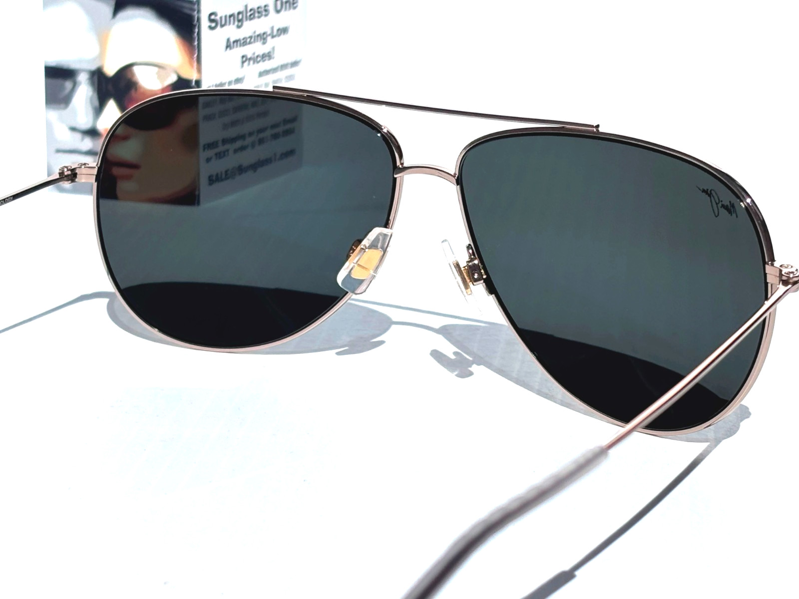 Maui Jim HAUOLI XL 62mm Shiny Gold POLARIZED Crystal Grey Lens Sunglass 674-16A