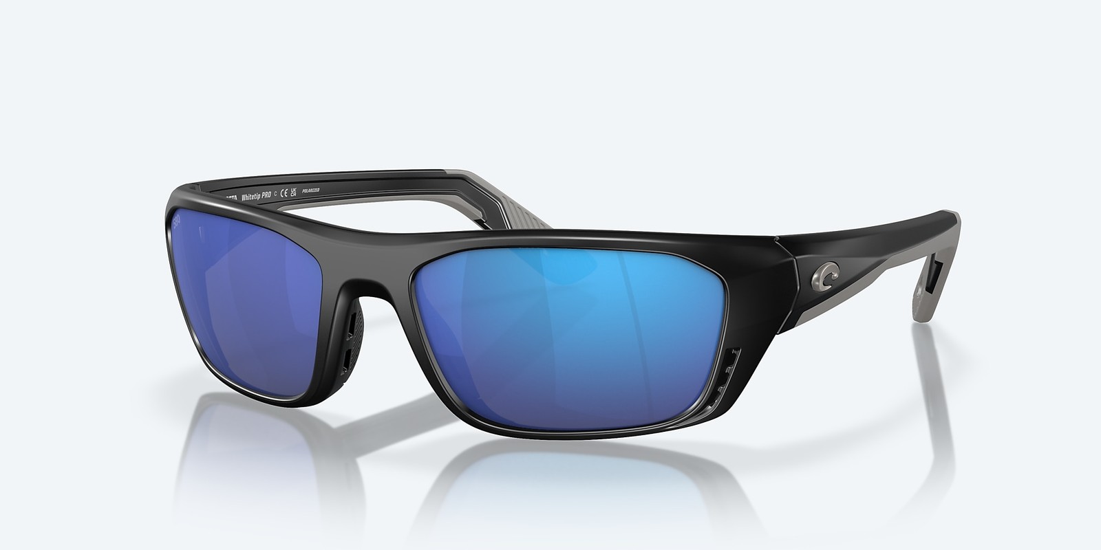 Costa Del Mar Whitetip Pro Matte Black/Blue Mirror 580G Polarized Sunglasses