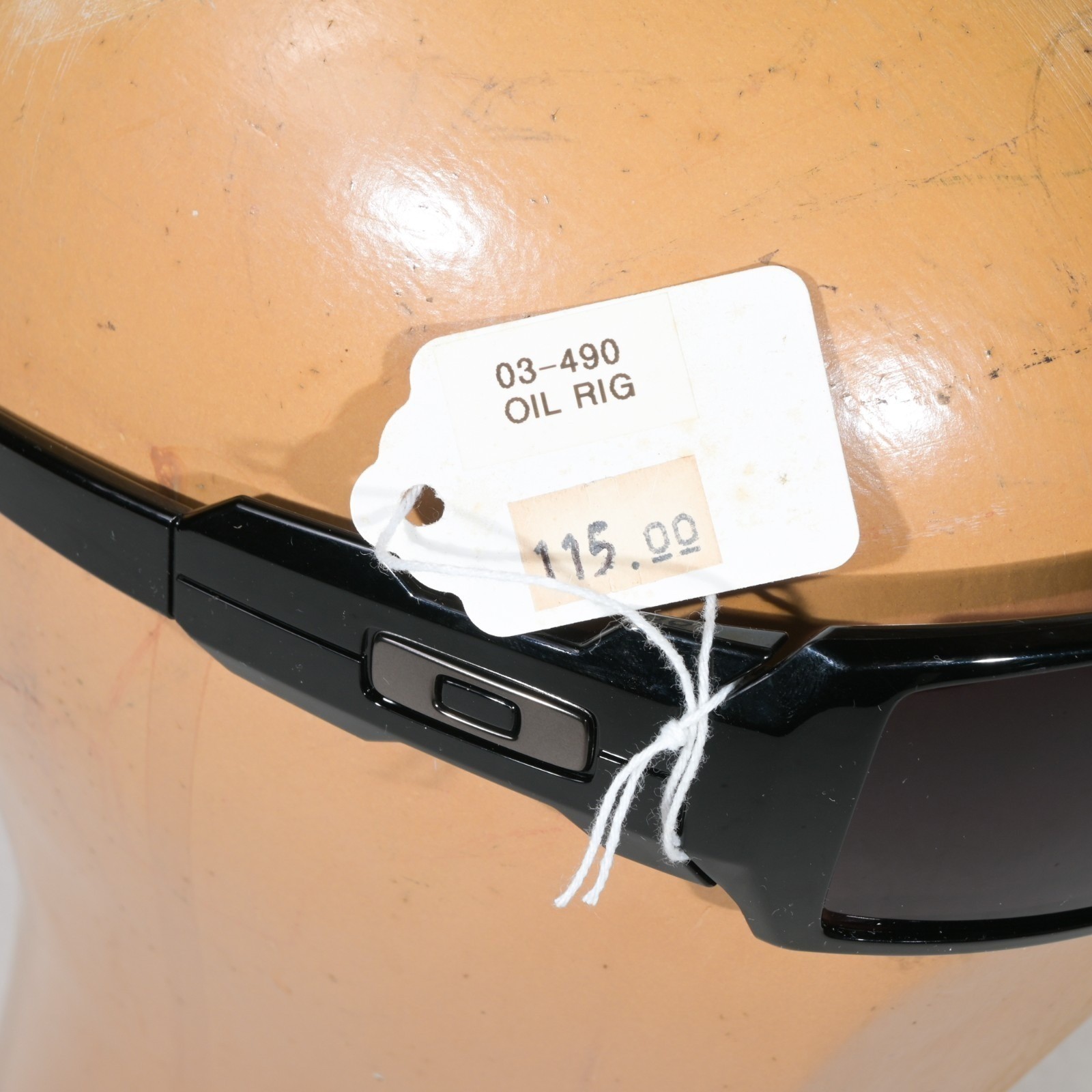 VTG Oakley Oil Rig 03-490 Polished Black, Warm Grey Deadstock Sunglasses Y2K NOS