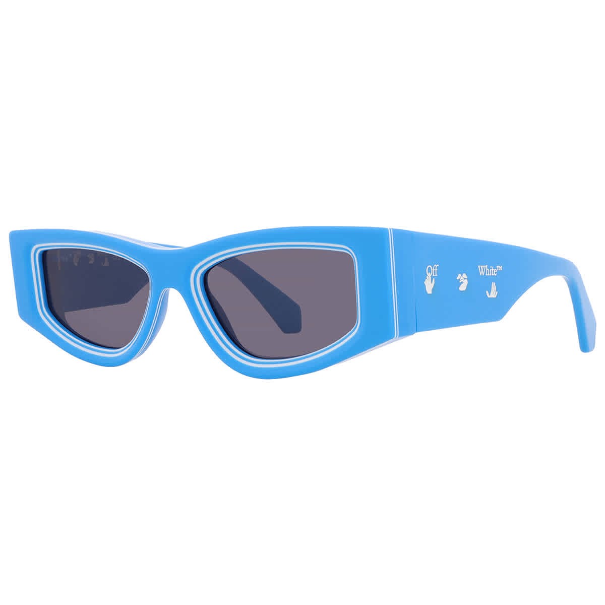 Off-White Andy Dark Grey Irregular Unisex Sunglasses OERI047 4507 53