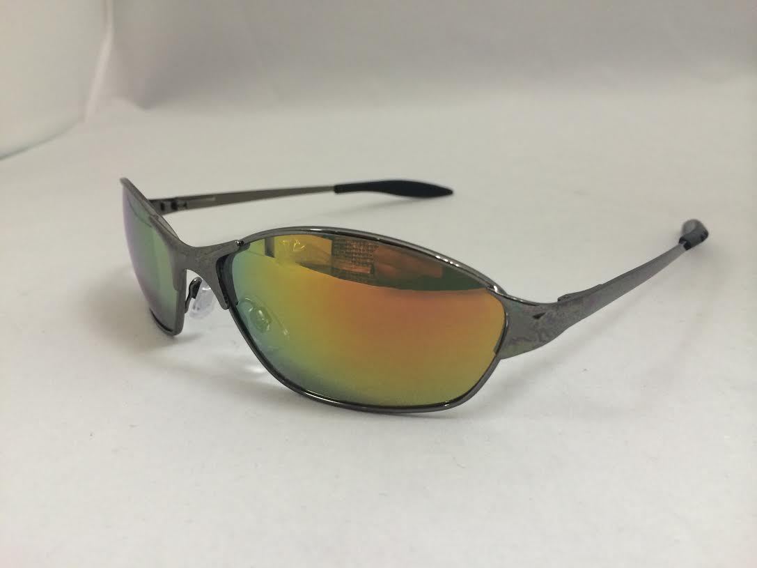 E1040 METAL SPORTS SUNGLASSES DIFFERENT COLOR MIRRORED LENS Wholesale 12 Pair
