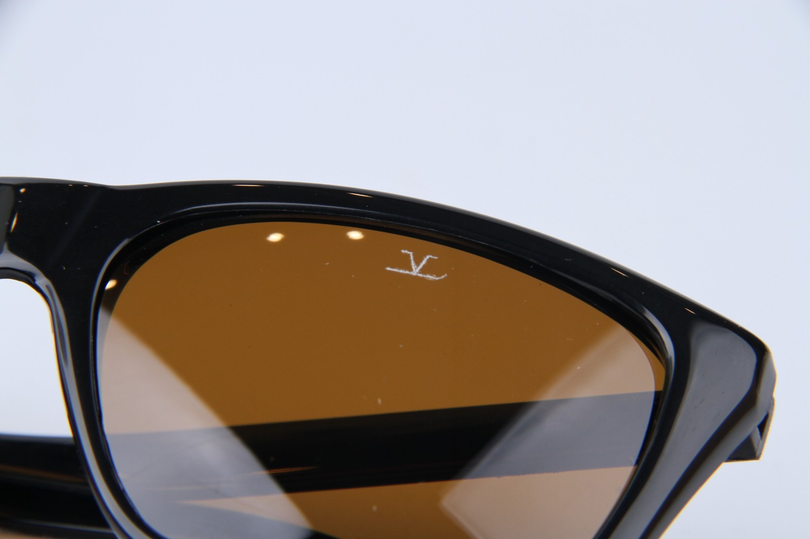 Vintage Vuarnet 006 Large Black Sunglasses PX2000 Mineral Light Brown