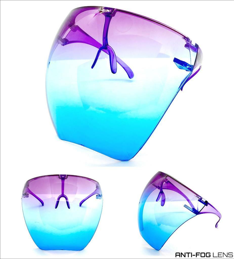 Oversized Bubble Face Shield Visor SUN GLASSES Protective Eyewear Anti Fog Lens