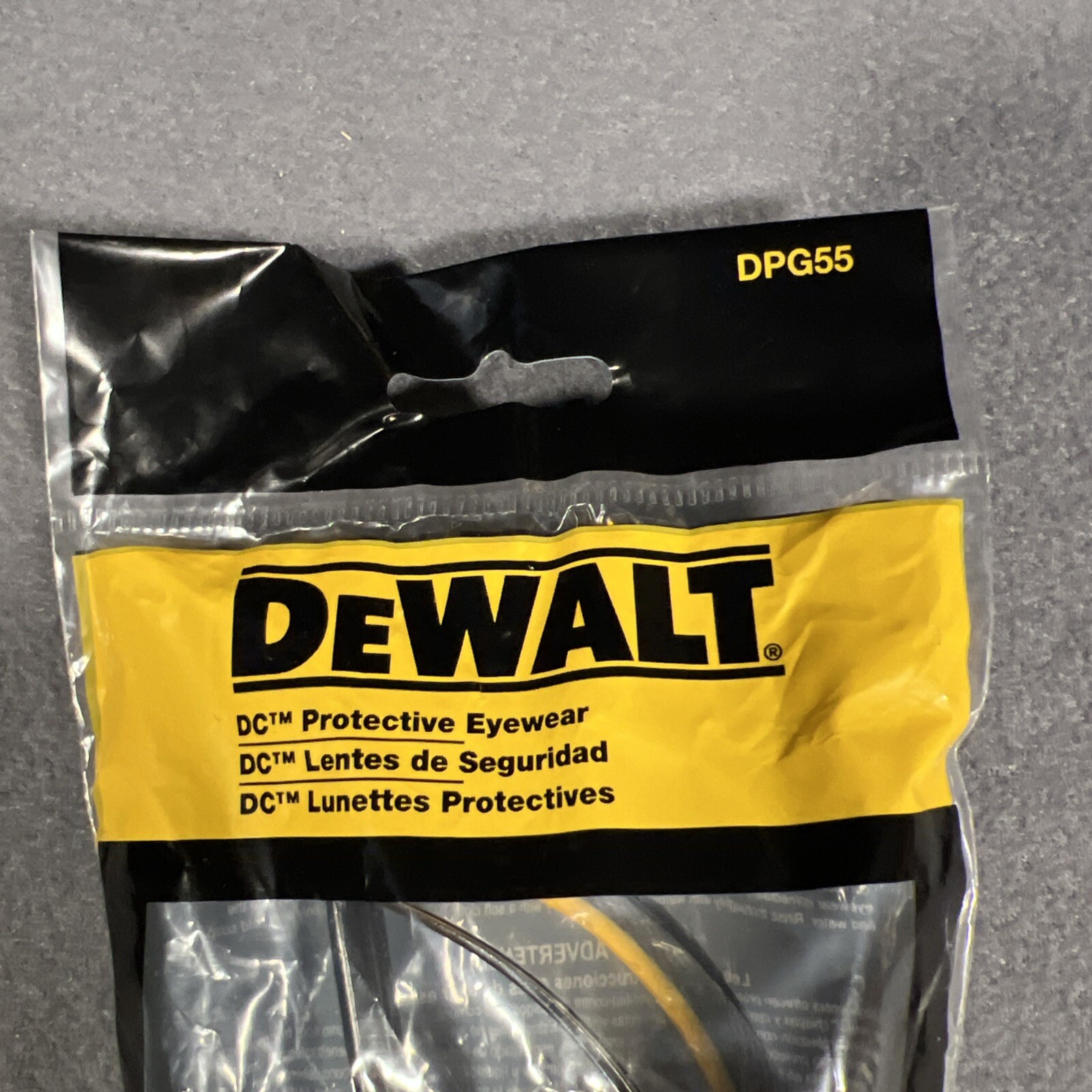 Dewalt DPG55 Protective Eyewear Impact Resistant Silver Tinted Lenses NEW