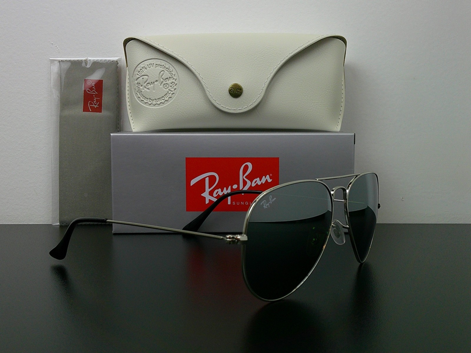 Ray-Ban RB3025 Aviator Classic Sunglasses Silver Mirrored G-15 58mm Never Worn
