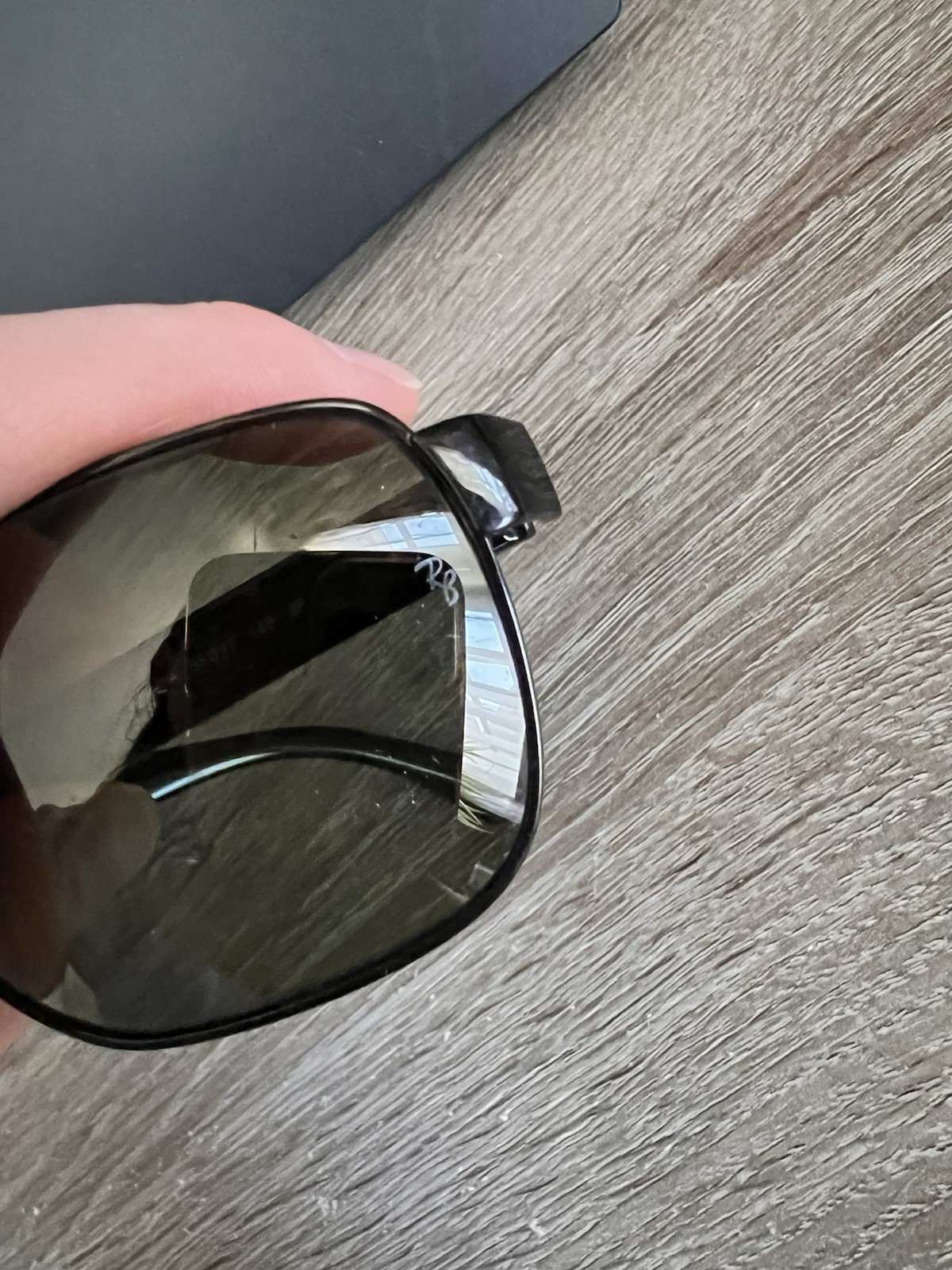 Ray Ban RB3530 Polarized Rectangle Sunglasses Black/Green 58-17 140mm