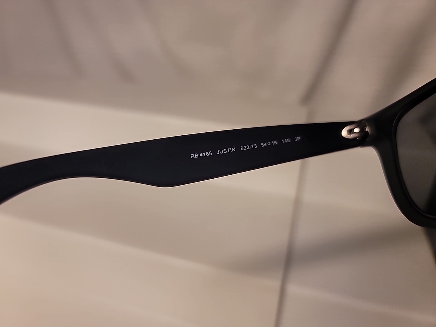 Ray-Ban RB4165 622/T3 Justin Matte Black / dark gray 54mm Sunglasses RB