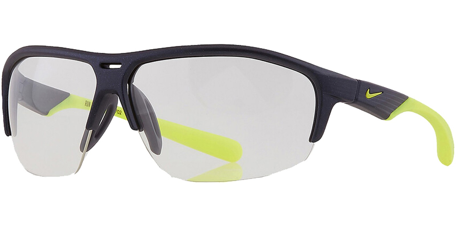 Nike Run X2 D Men’s Semi-Rimless Sport Wrap Sunglasses w/ Rubber Temple Tips 457