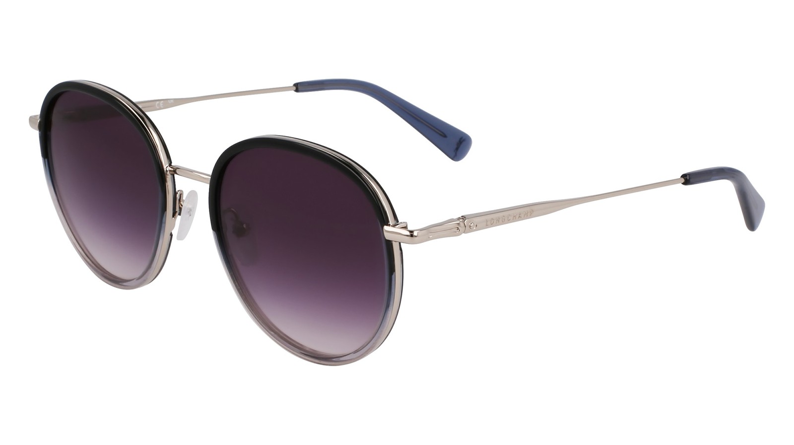 LONGCHAMP LO 176 S Silver/Gradient Blue 042 Size 52 Sunglasses