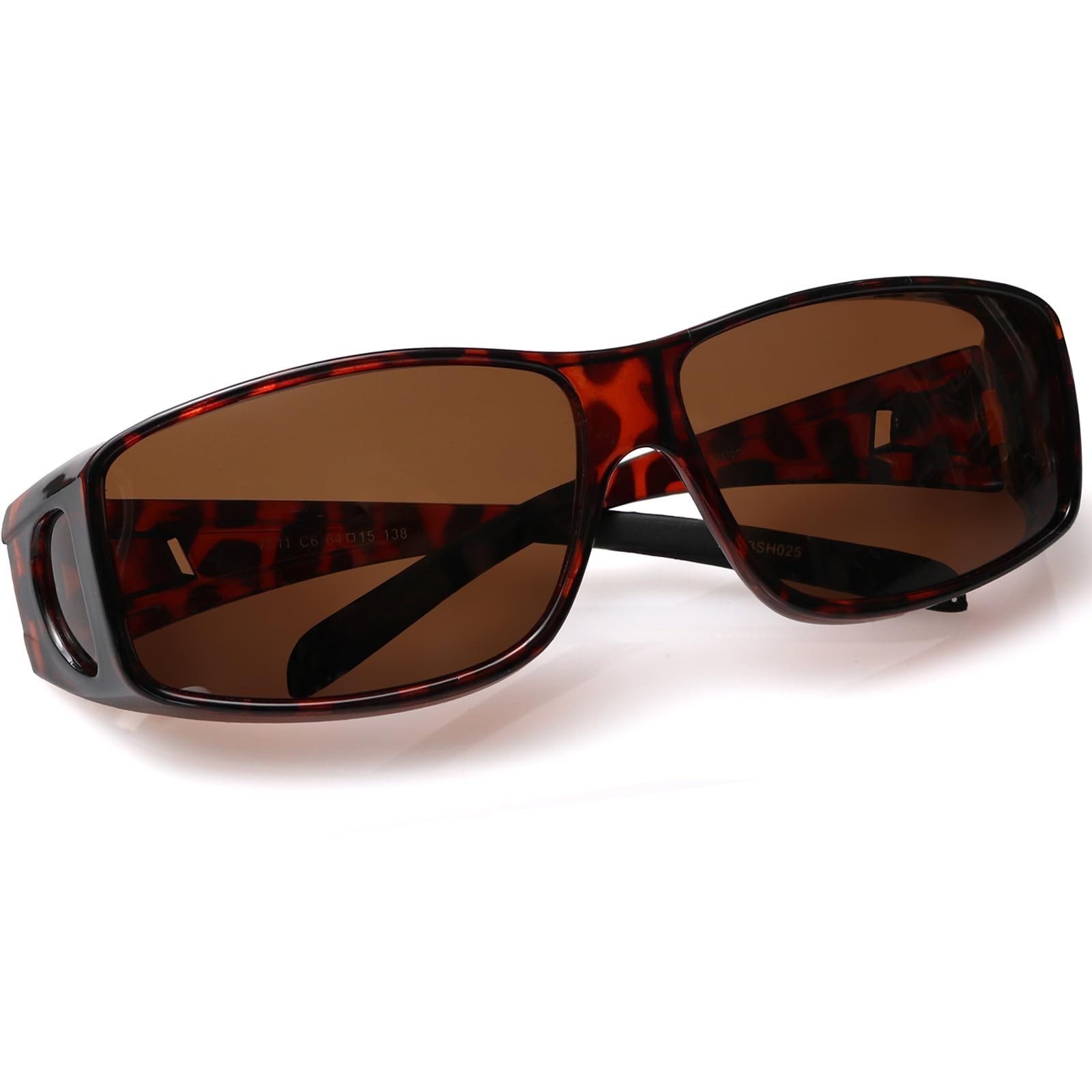 Yogo Vision Fit Over Wrap Sunglasses Polarized Lens Wear Over Eyeglasses 100% UV