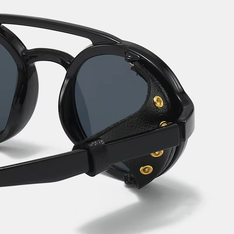 Glacier Sunglasses Goggles Leather Side Shields HD Smoke Yellow Blue Light Block