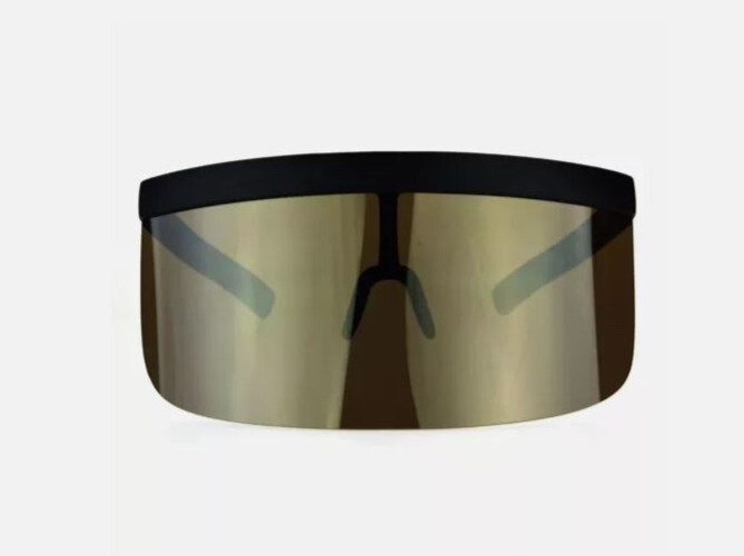 Oversized Visor Protective Sunglasses Single One Piece Lens Shield Face Cover