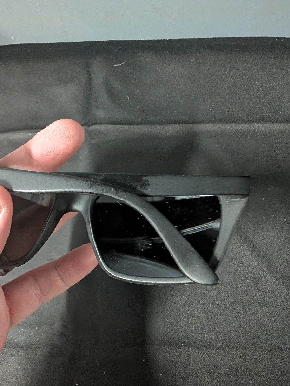 Vintage Bolle 527 Acrylex Sunglasses Matte Black Blue Mirror Spectra France 90s