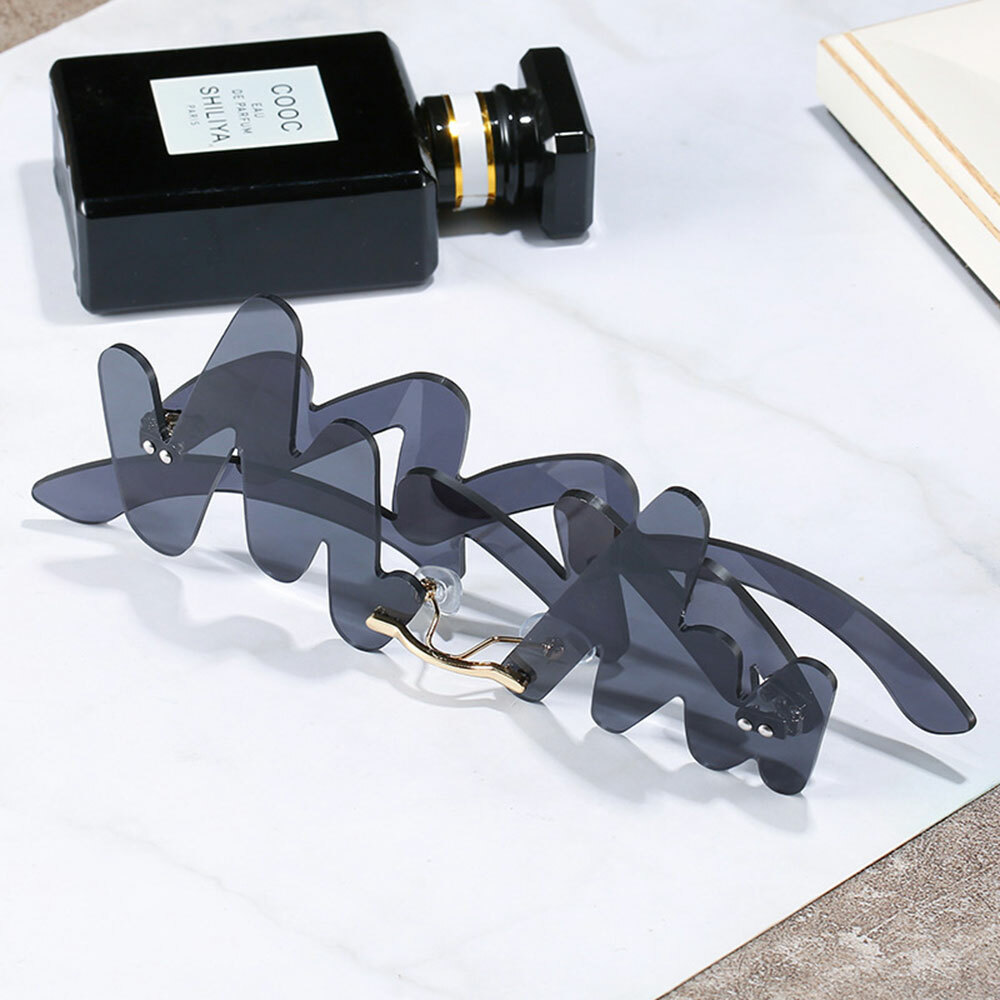 Unique N-shaped wave Sunglasses Outdoor Shade Glasses Playful irregular Eyewear