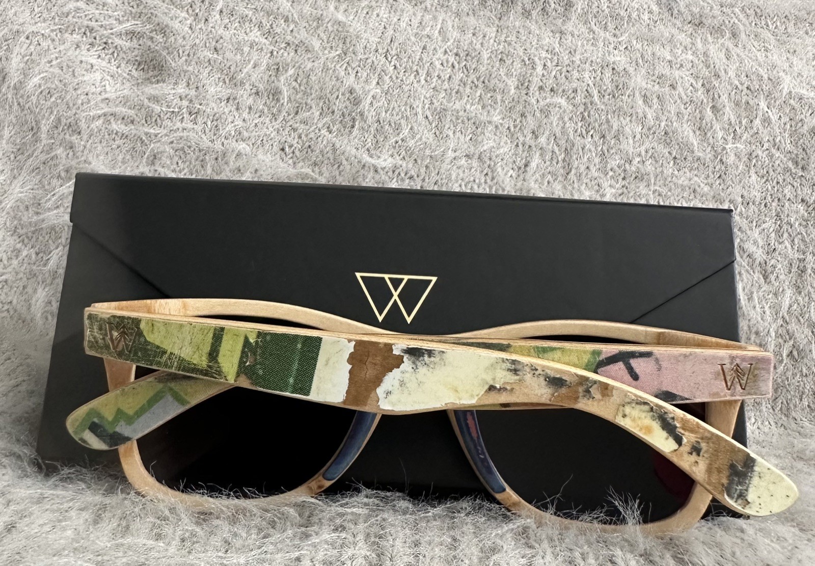 Deadstock Woodzee Avalon Skateboard Sunglasses + Rare Origami Case Full Set NEW