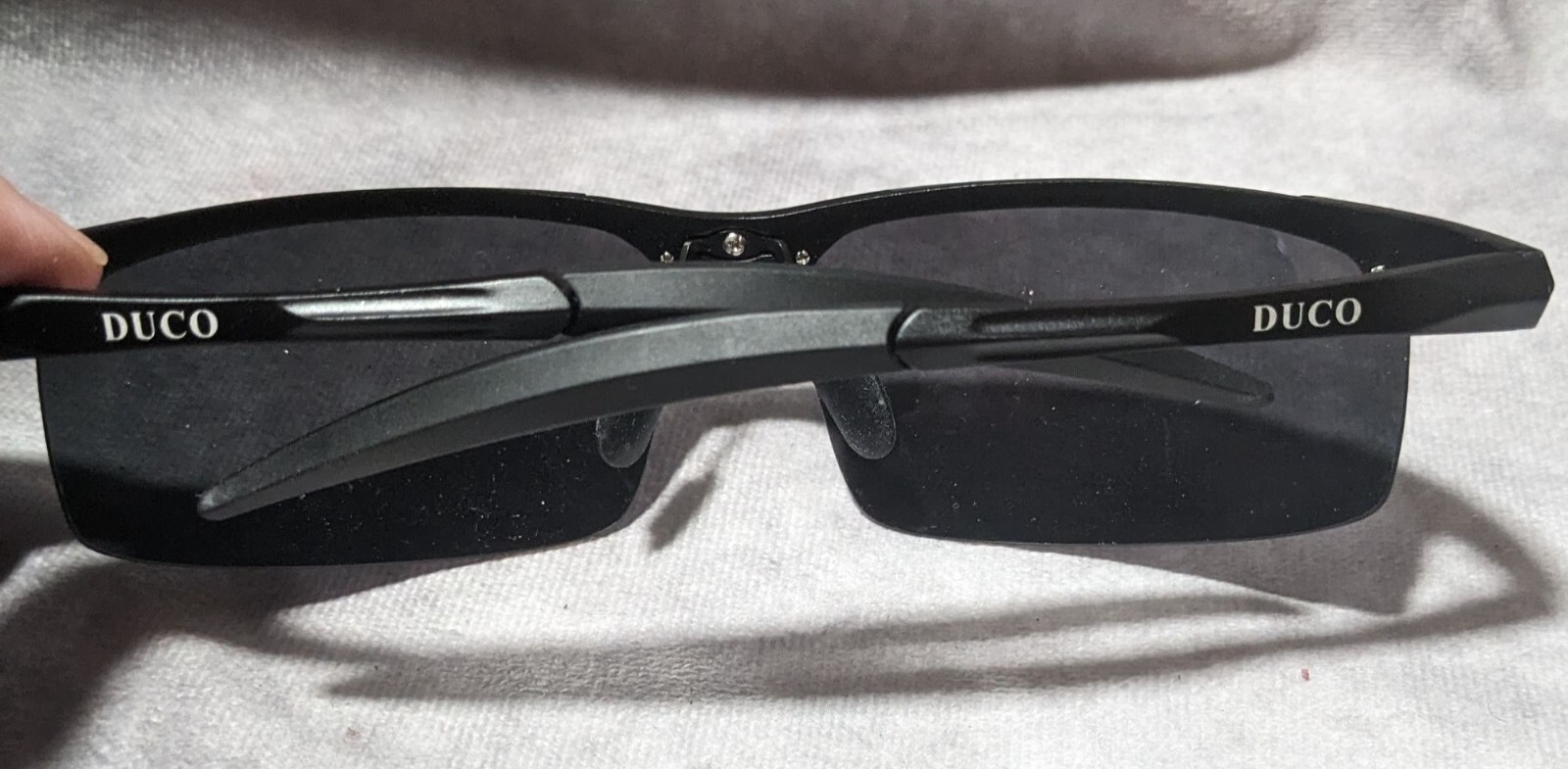 Duco Sports Mens Black Polarized Metal Frame Sunglasses