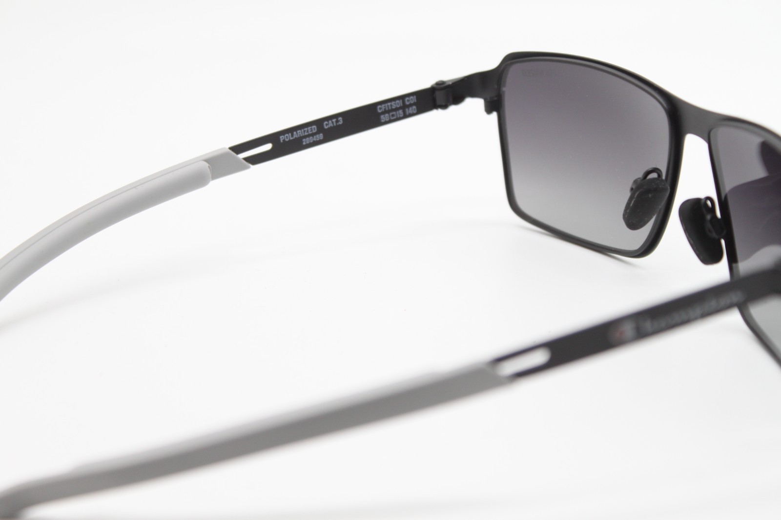 NEW CHAMPION CFITS01 C01 BLACK GREY POLARIZED AUTHENTIC SUNGLASSES 58-15
