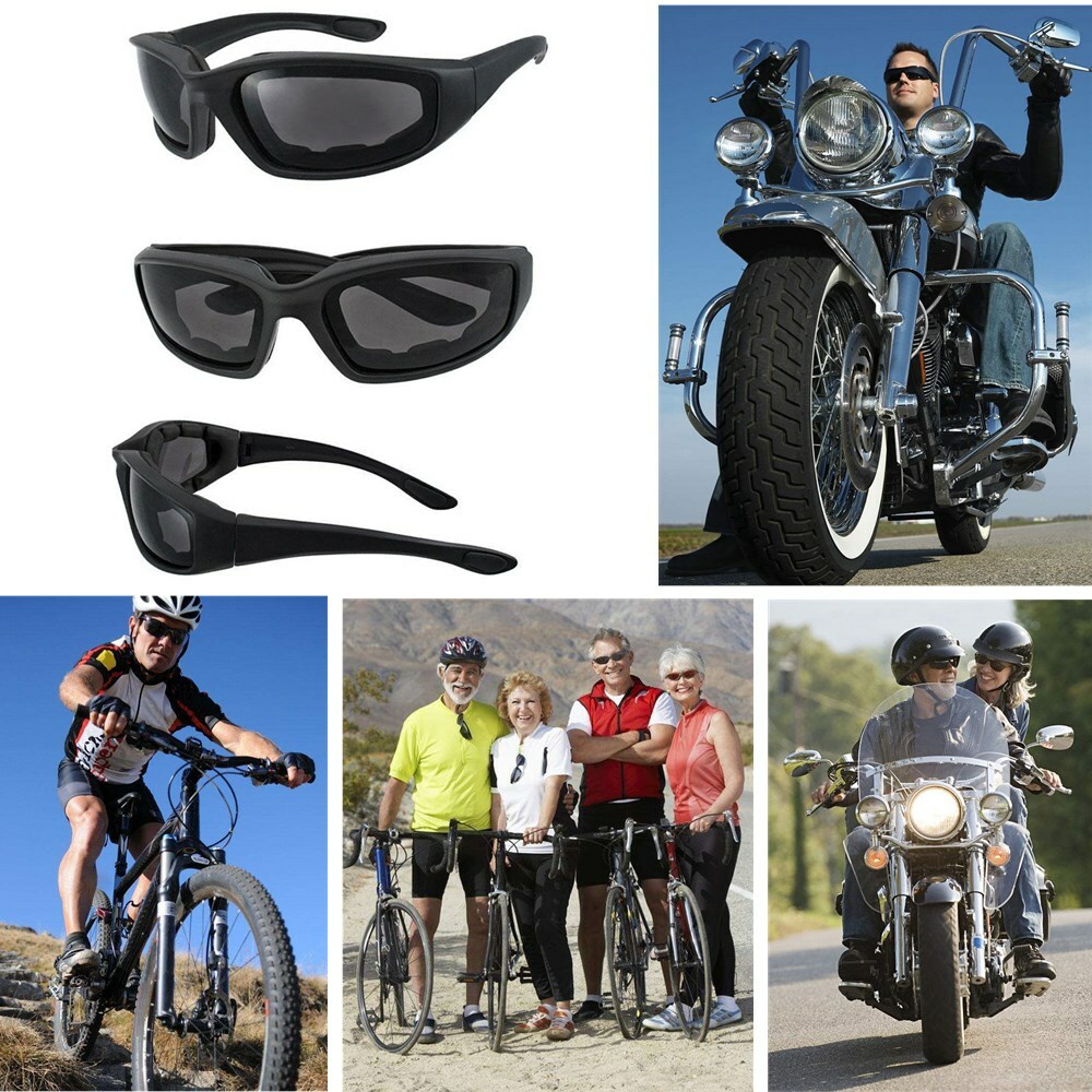 Motorcycle Sunglasses Bike Riding Glasses Clear Lens Wind Resistant Anti Fog Len