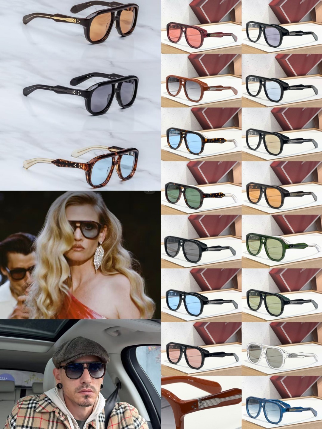 JACQUES MARIE MAGE JASPER Sunglasses Dark Tortoise/Light Blue – 55-17-146