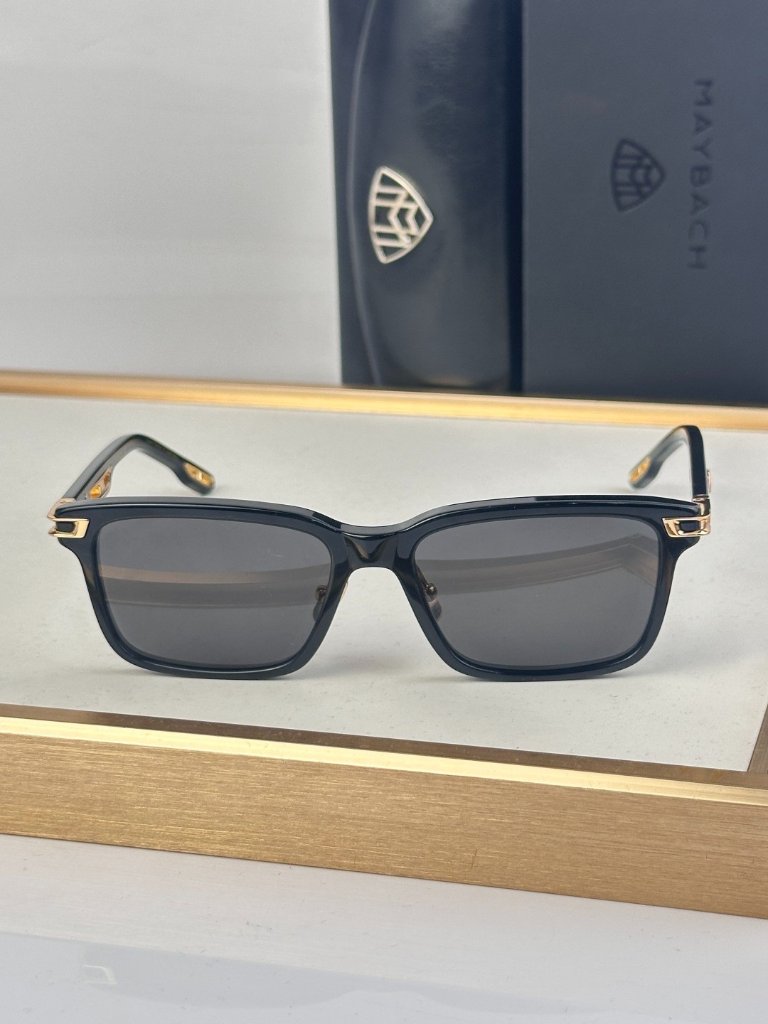Maybach Serenity Rectangular Sunglasses Unisex Acetate Metal Luxury Eyewear