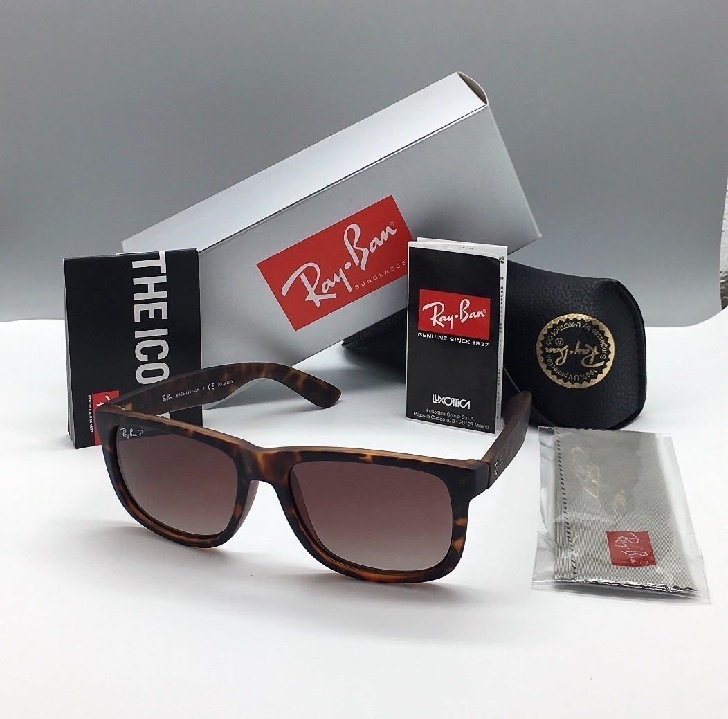 BROWN RB4165 RAY-BAN JUSTIN MAN SUNGLASSES (RB4165 54-16 145MM)