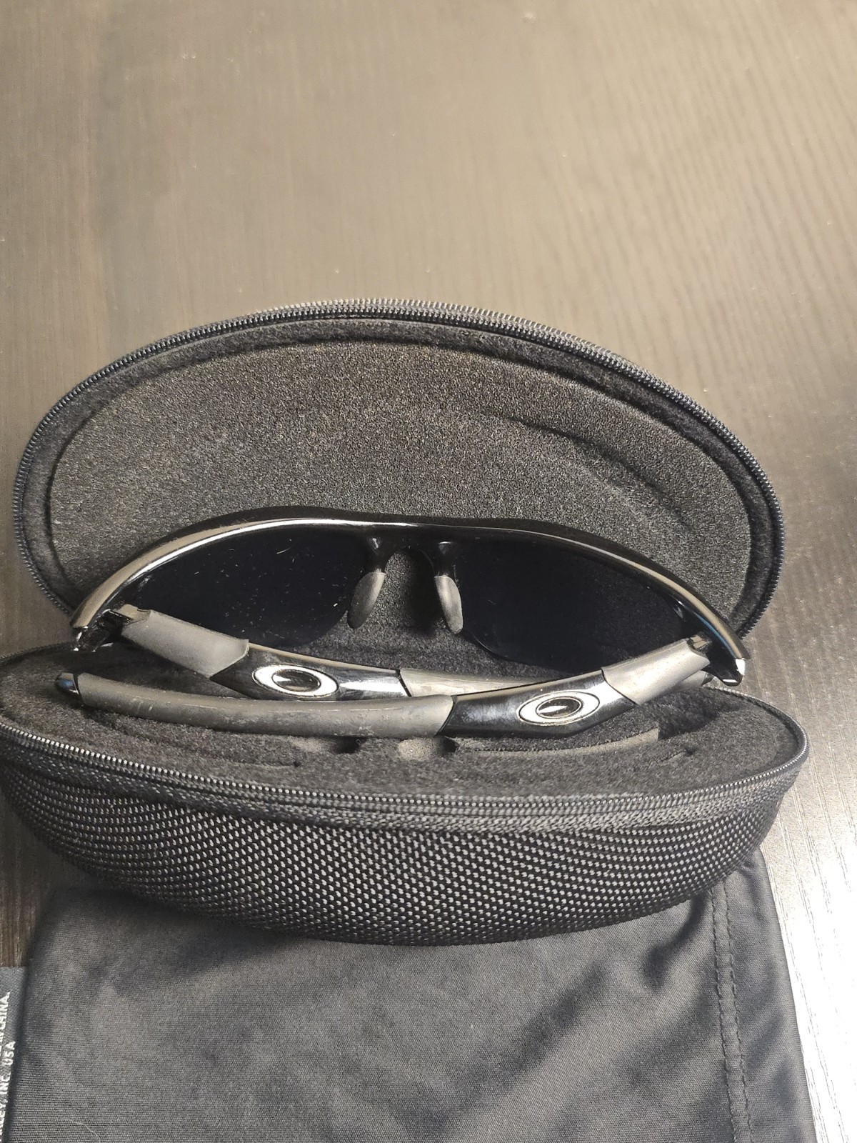 Vintage Oakley Half Jacket 1.0 Jet Black Iridium 03-614 Sunglasses USA W Case