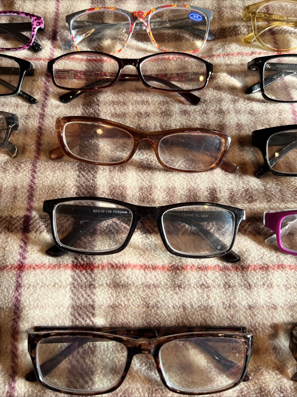 20x Pc Glasses Lot Eyeglasses Black Brown Tortoise Plastic Eyewear Frames Bundle