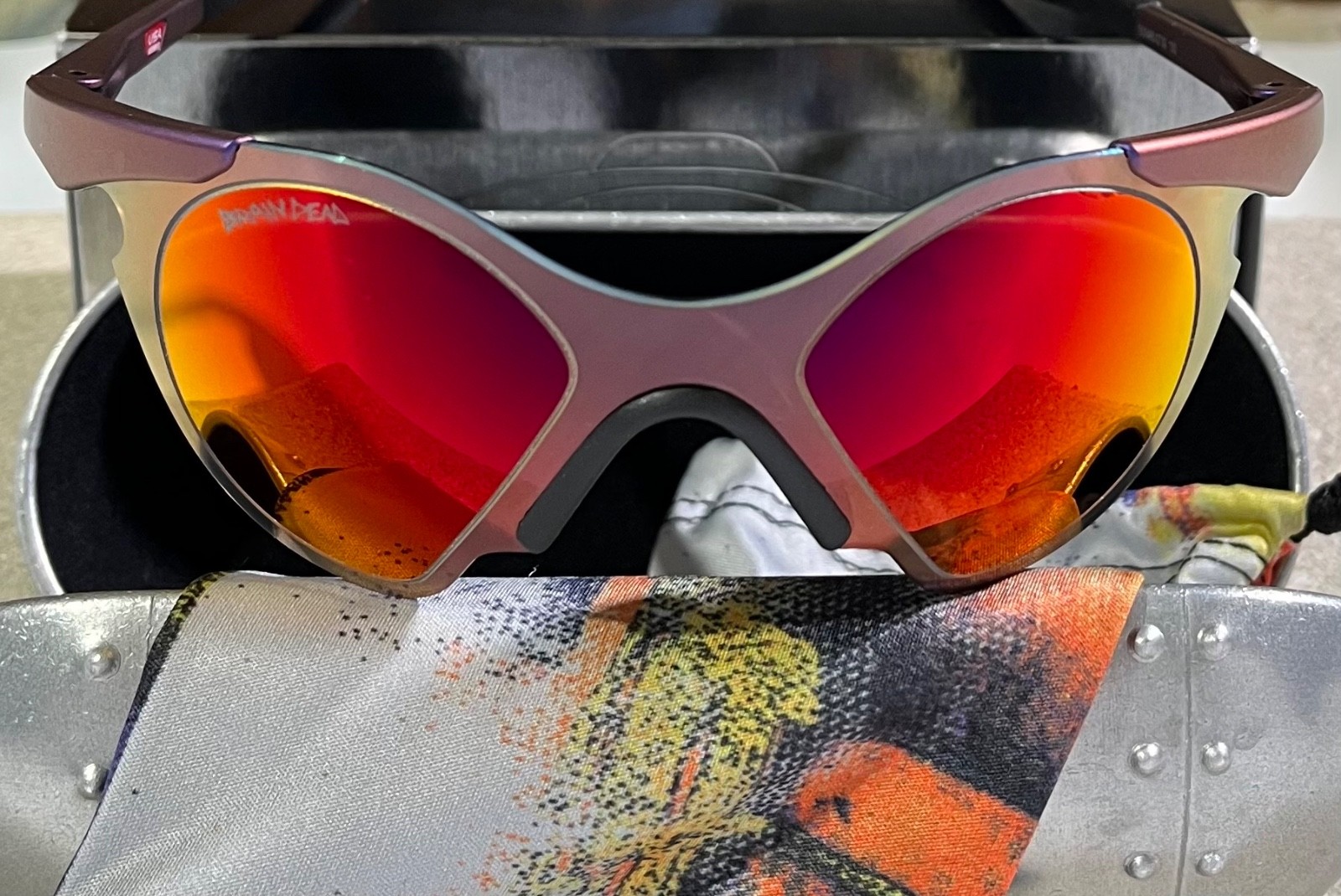 OAKLEY BRAIN DEAD SUB ZERO PRIZM RUBY MATTE BLUE RED COLORSHIFT NEW NEVER WORN