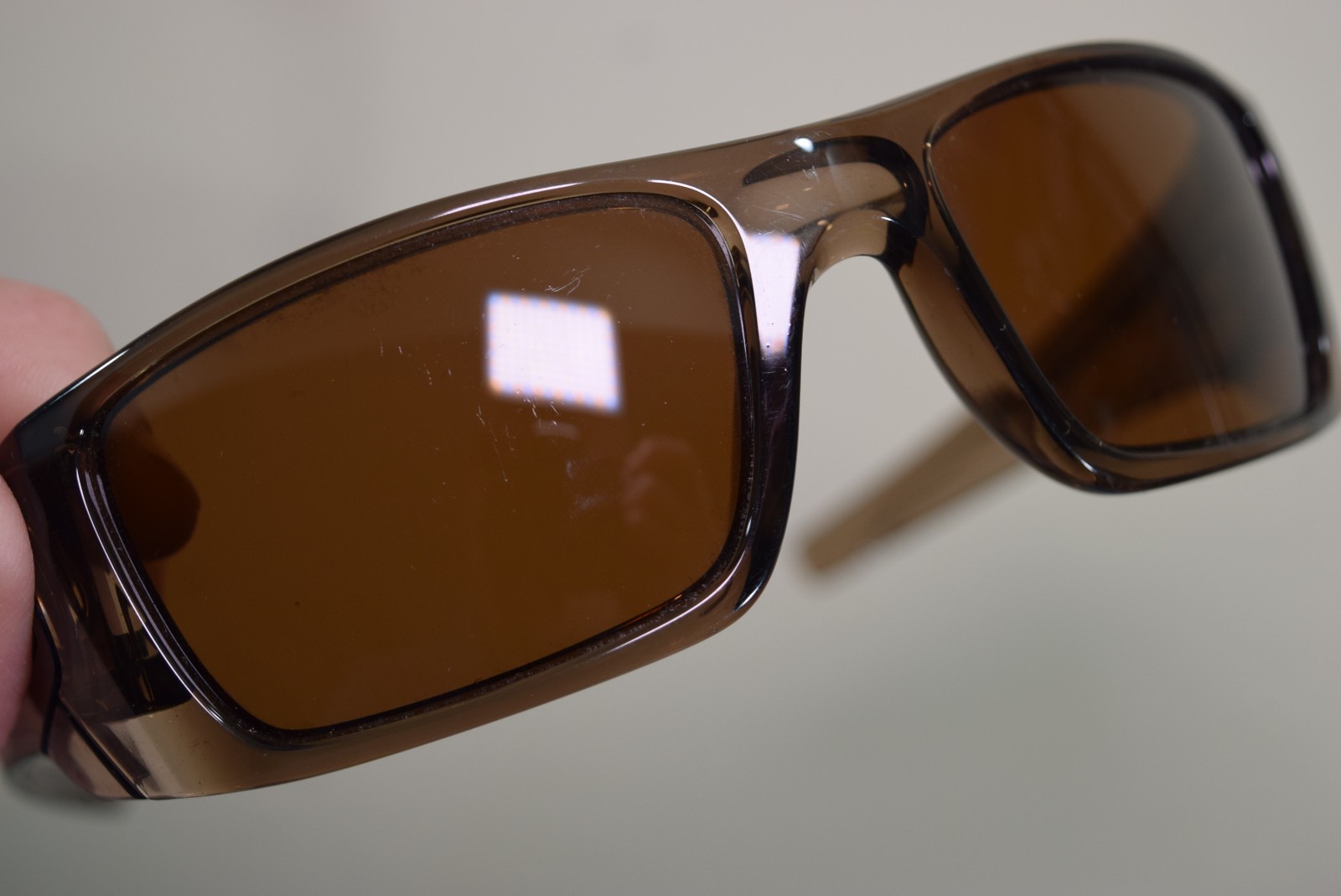 Vintage Oakley OO9096-02 FUEL CELL Smoke Clear Brown Sunglasses NEED LENS