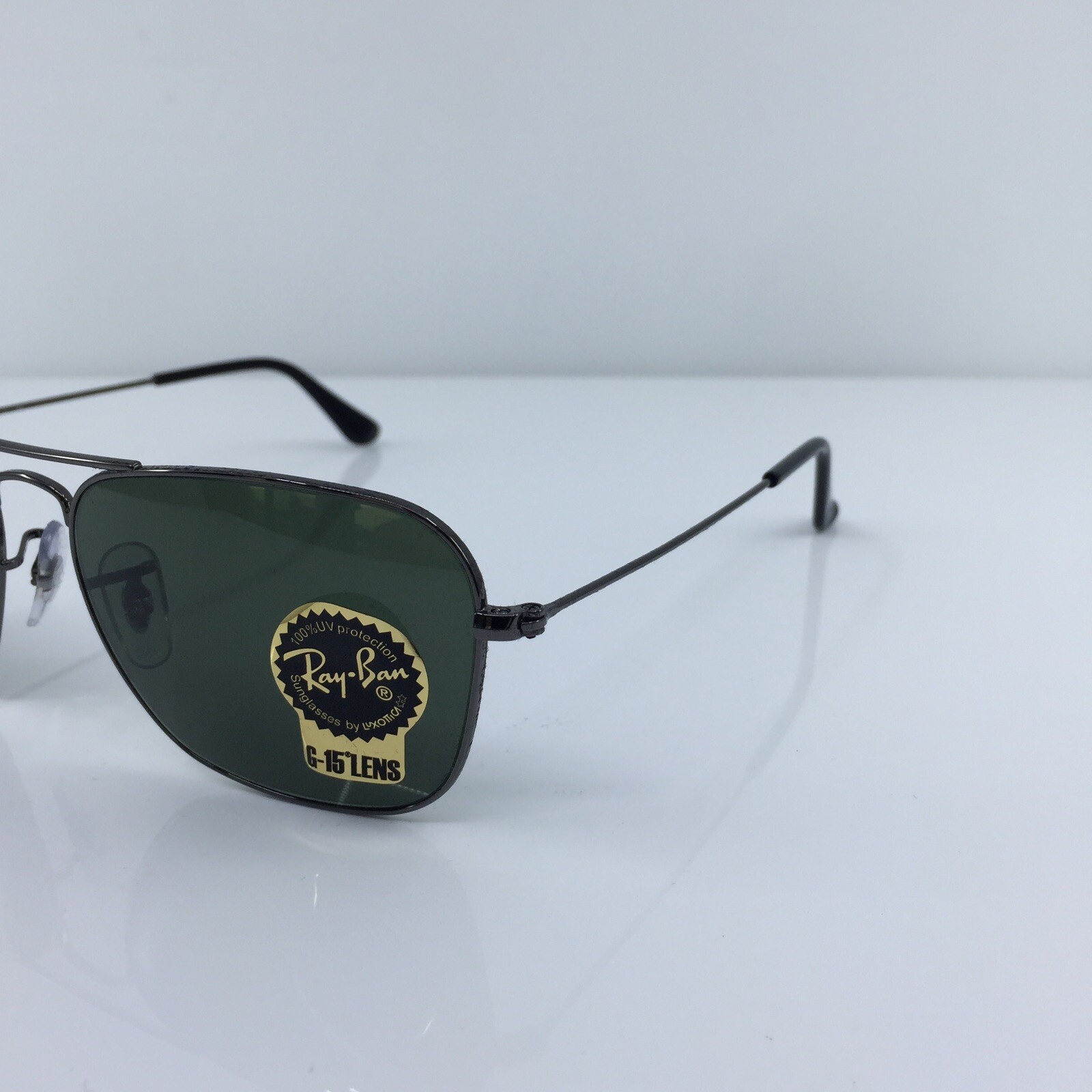 New Ray Ban Caravan Sunglasses RB 3136 Caravan C. 004 Gunmetal & G15 Lenses 55mm