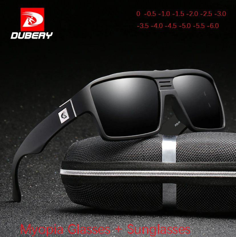 Men Women Square Myopia Nearsighted Glasses Oversize Outdoor Sport Sunglasses