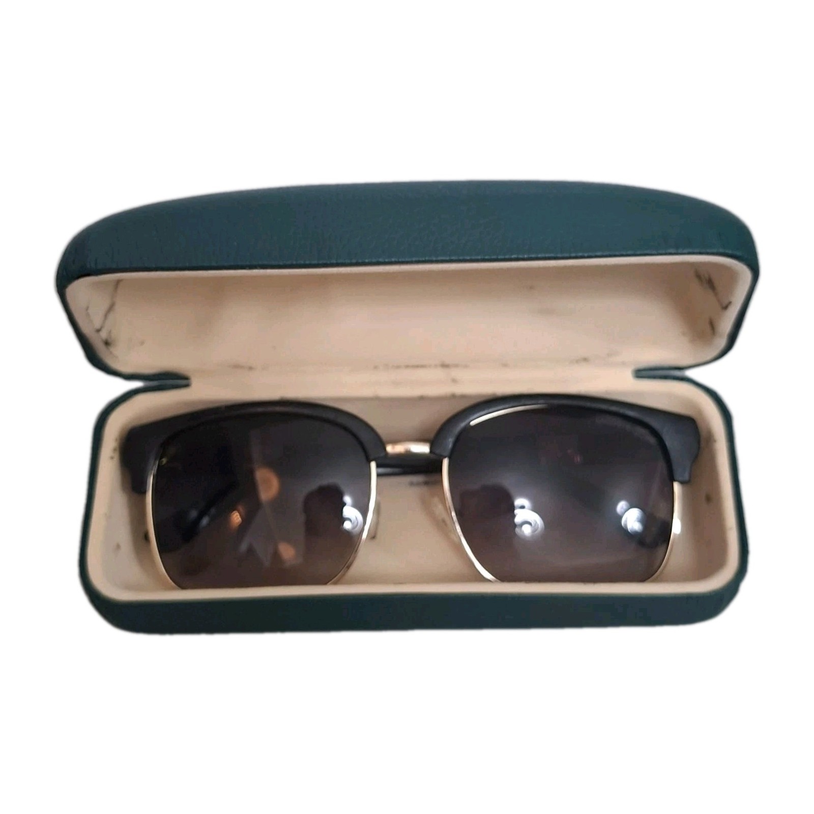 Lacoste Sunglasses Black Gold Frame With Case Repair Needed Authentic
