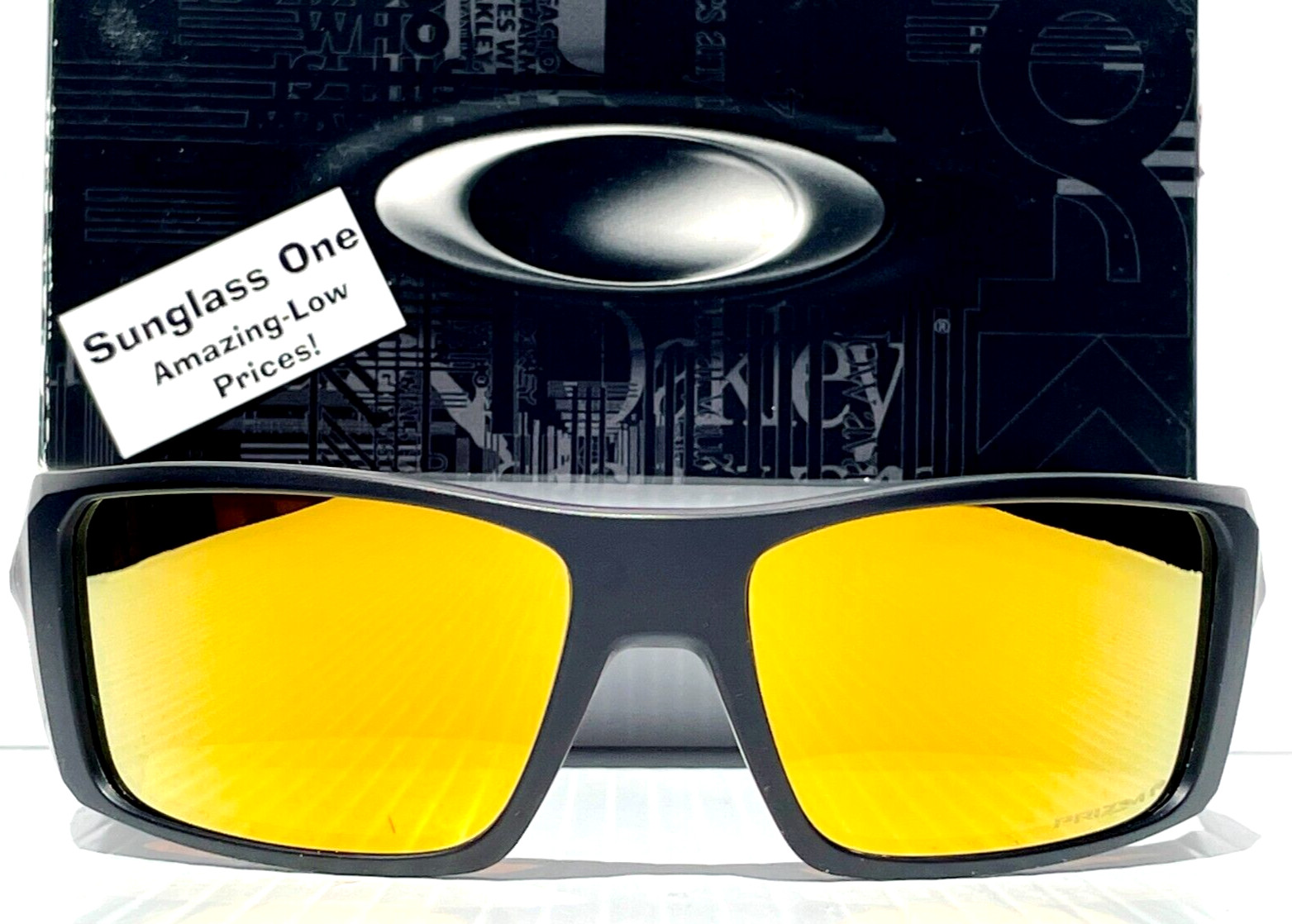 NEW Oakley HELIOSTAT Matte Black PRIZM POLARIZED 24k Gold Lens Sunglass 9231-18