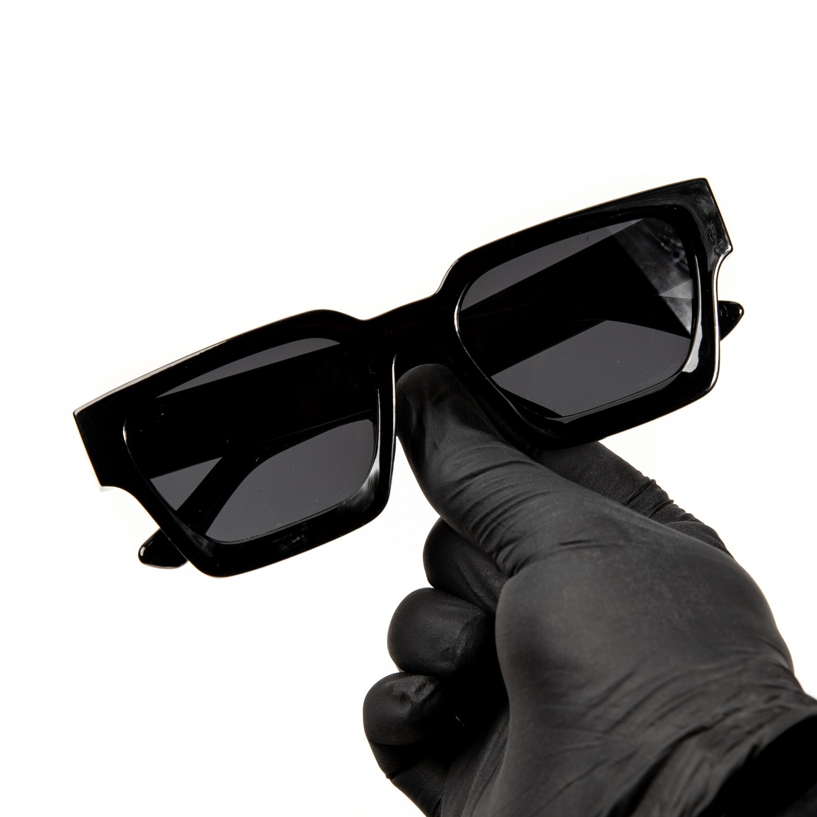 Large Dark Black Tint Mens Top Quality Acetate Hip Hop Fashion Sunglasses