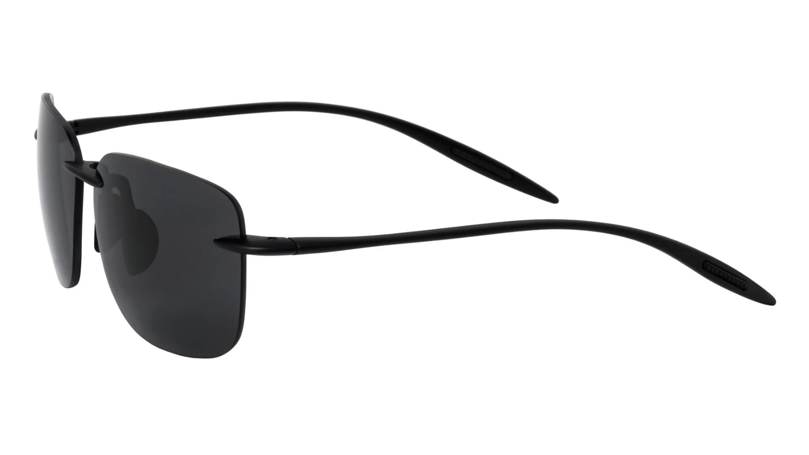 Polarized Premium Lightweight Flexible Rimless Wrap Sunglasses (FLEX-C04-BLACK)